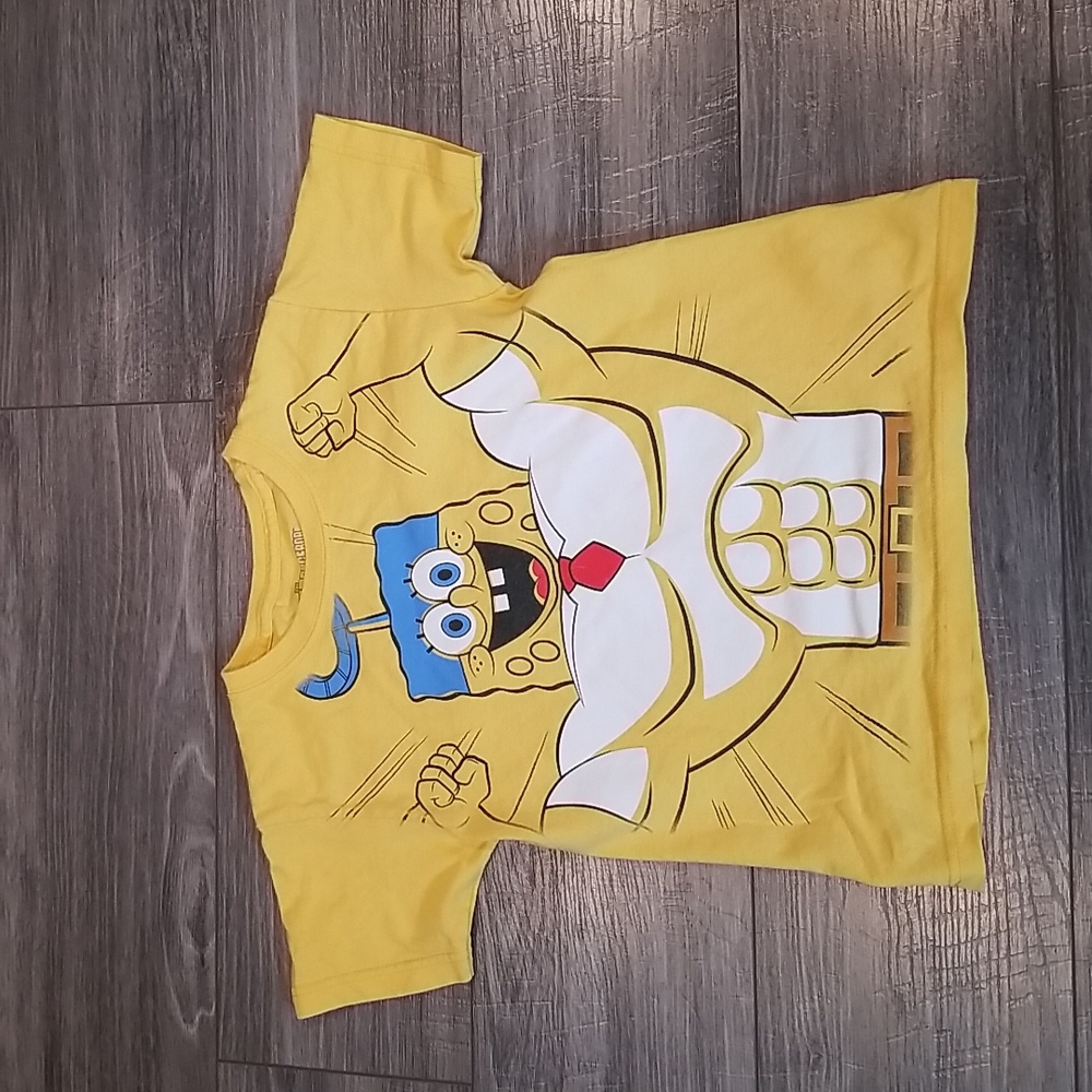The Spongebob Movie Sponge out of water 100% cotton boys sz S (6/7) tshirt